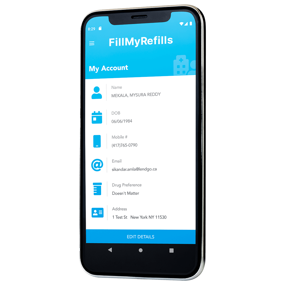 Comfort Rx Mockup App